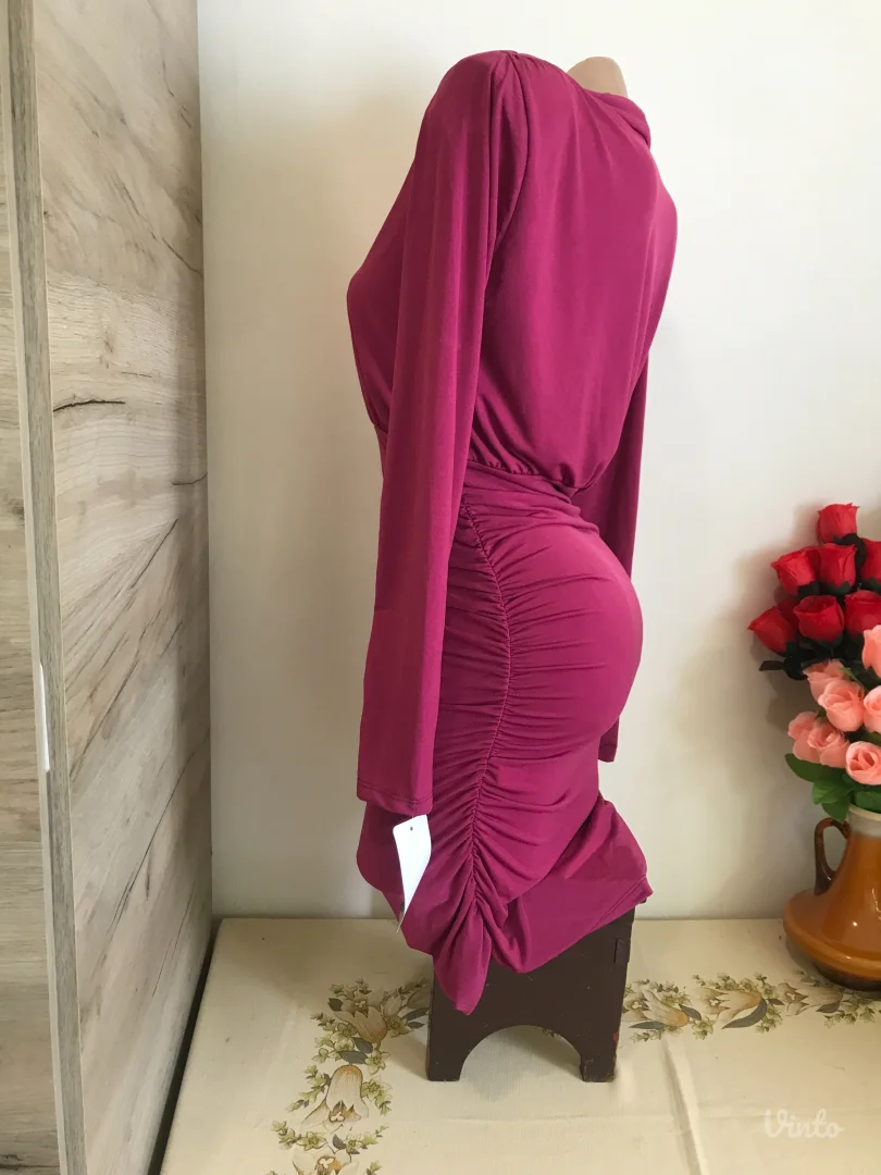 Nova Moda ciklama nabrana sa rukavima S/M