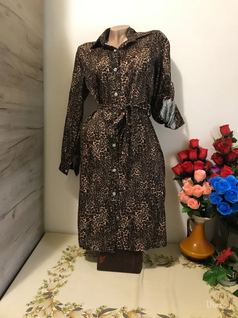 Nova leopard kosulja haljina M