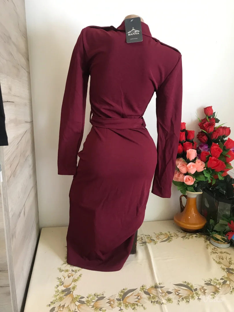 Nova Banna bordo zlatni dugmici S/M