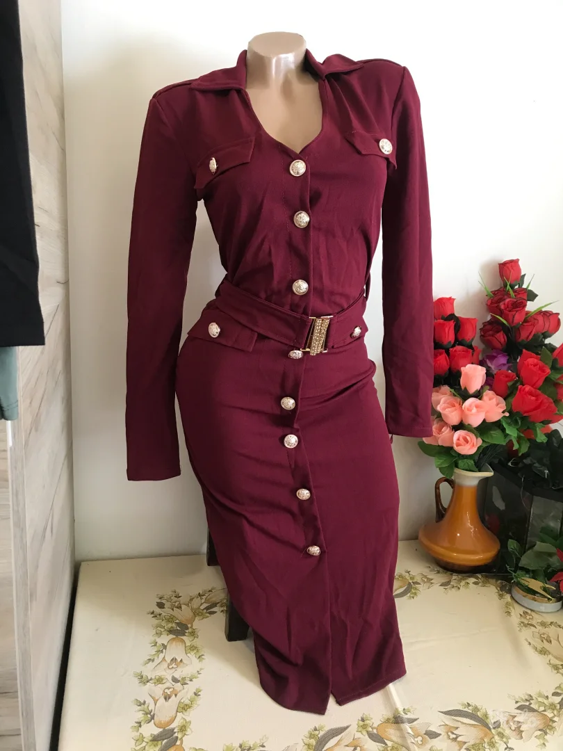 Nova Banna bordo zlatni dugmici S/M