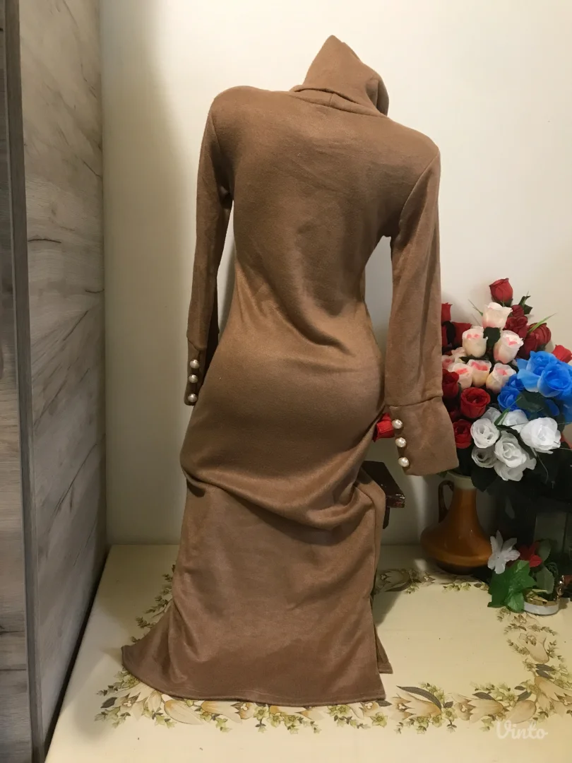 Nova Cristina braon midi rolka haljina S/M