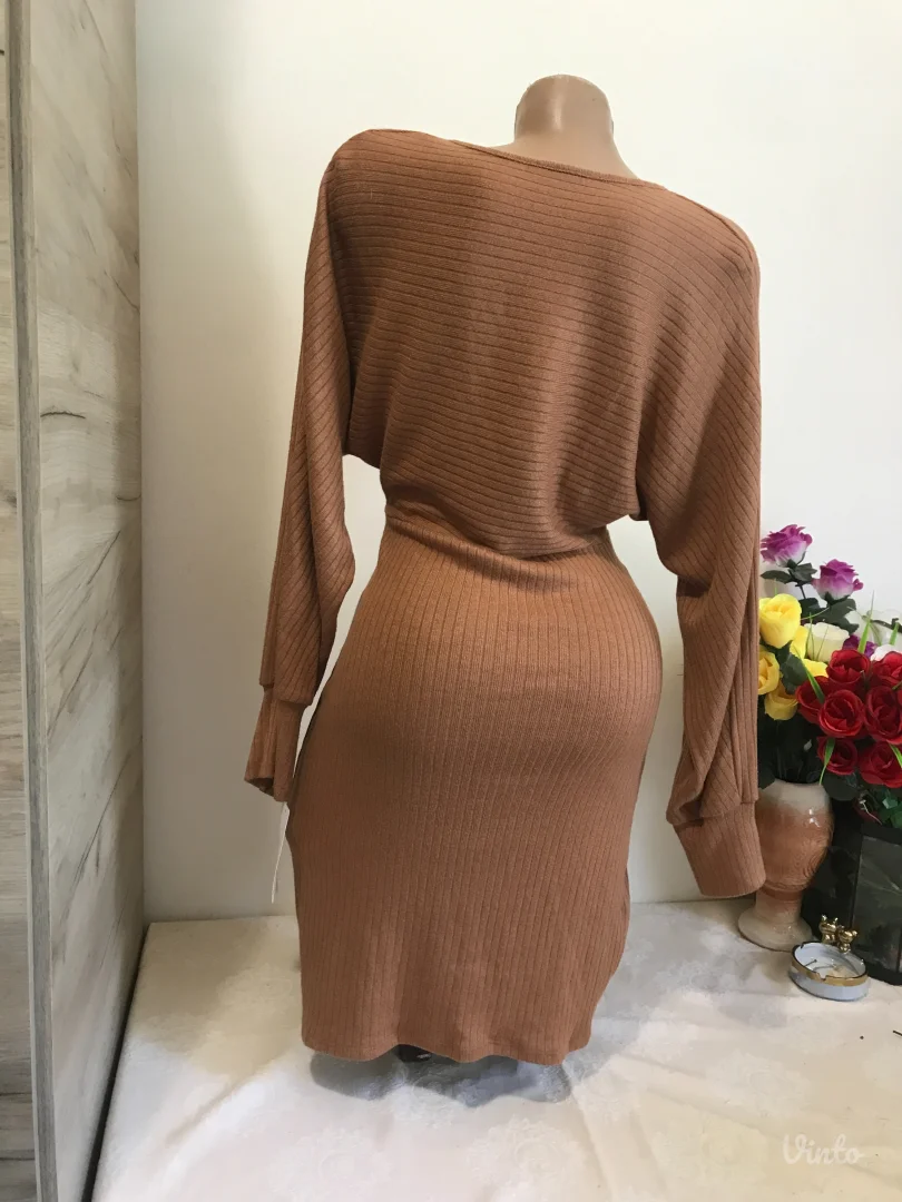 Nova braon topla lanac u struku S/M