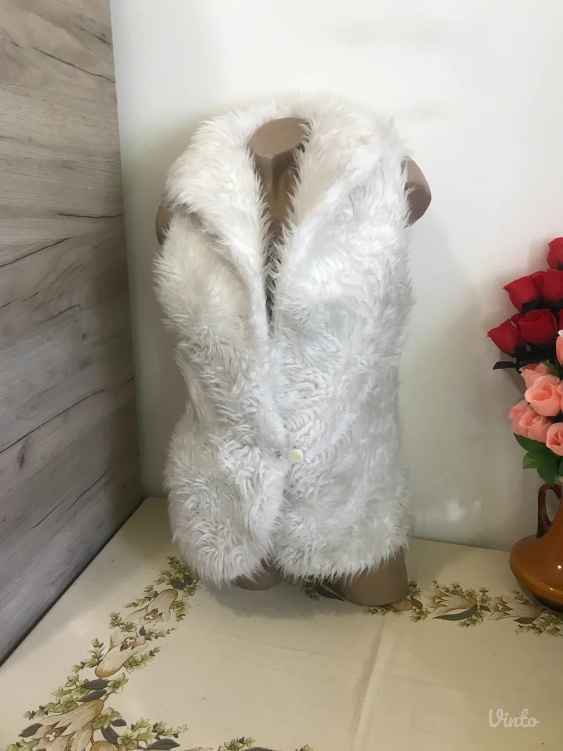 Beli prsluk jedno dugme S