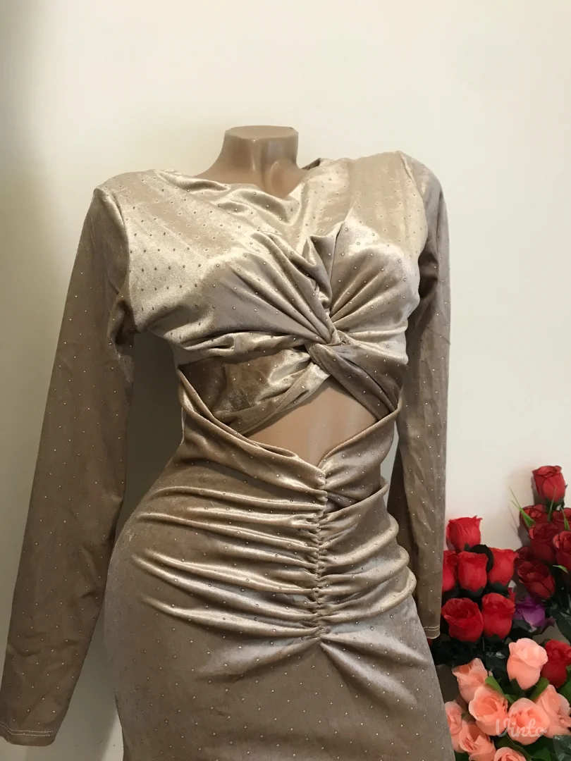 Nova krem plisana sa sitnim nitnama S/M