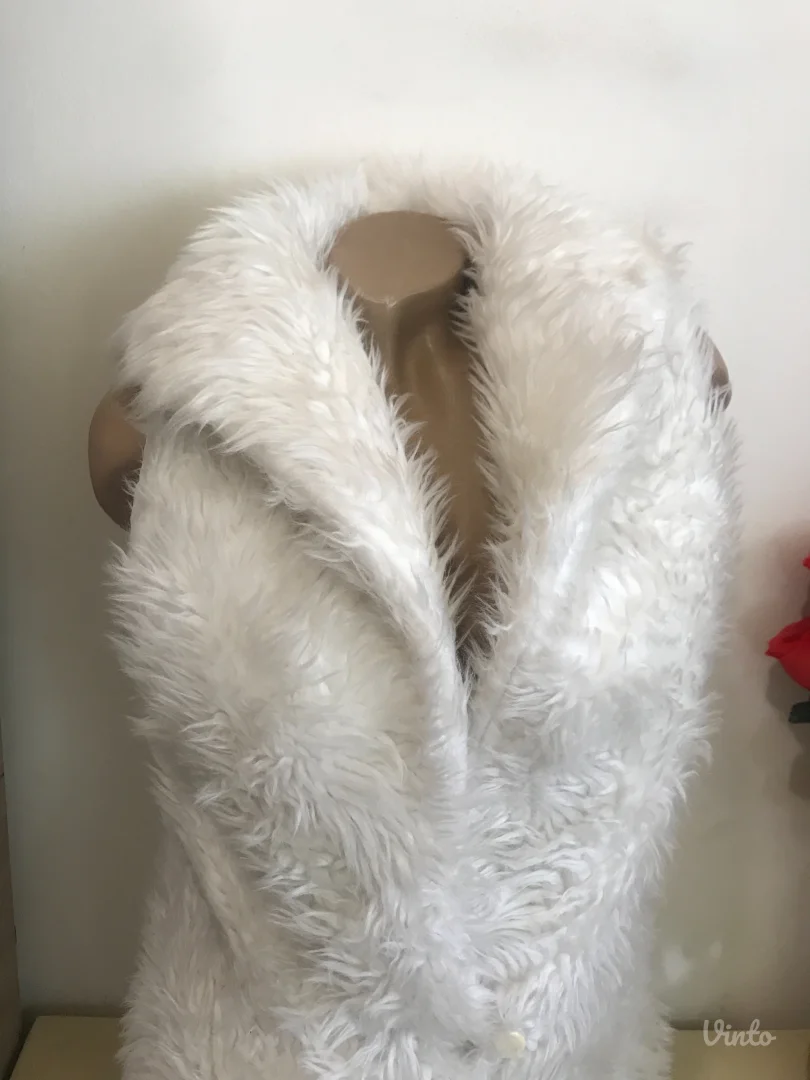 Beli prsluk jedno dugme S