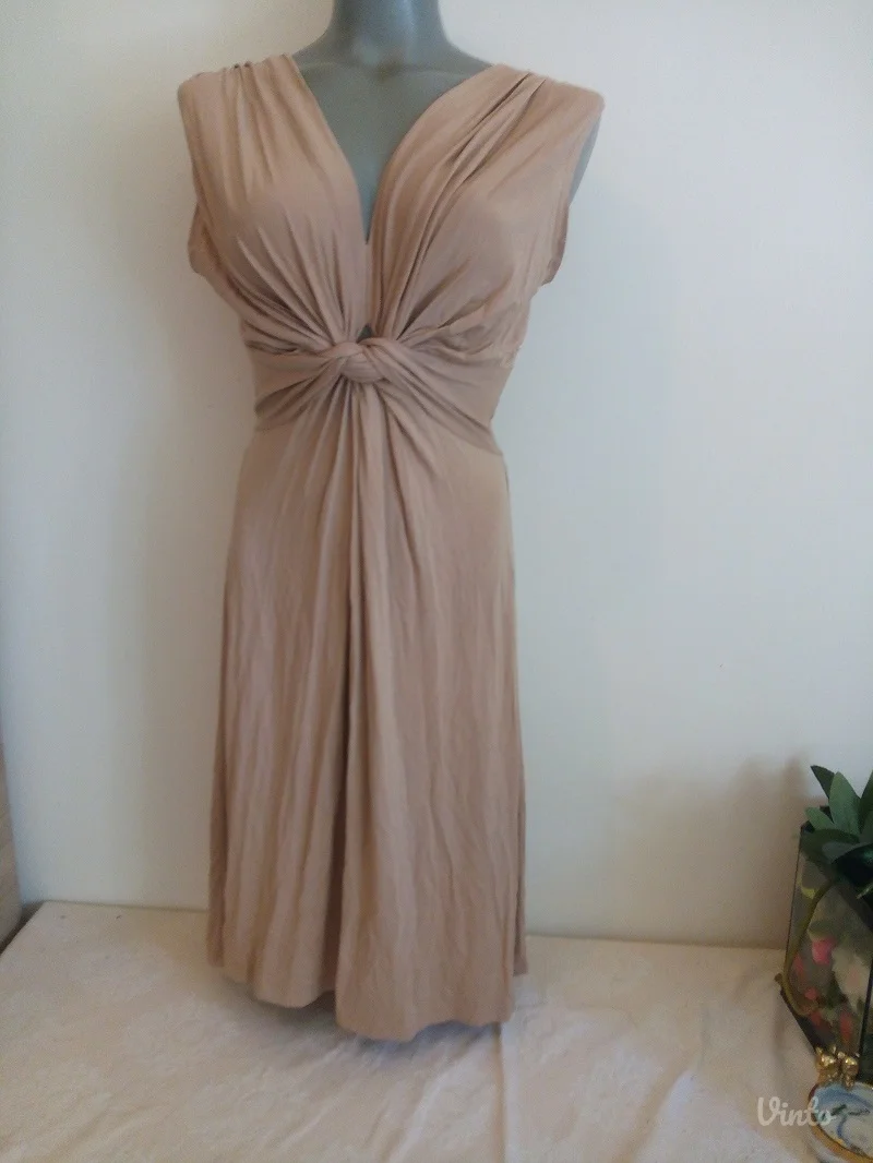 Nova M.B.21 krem sa cvorom haljina S/M