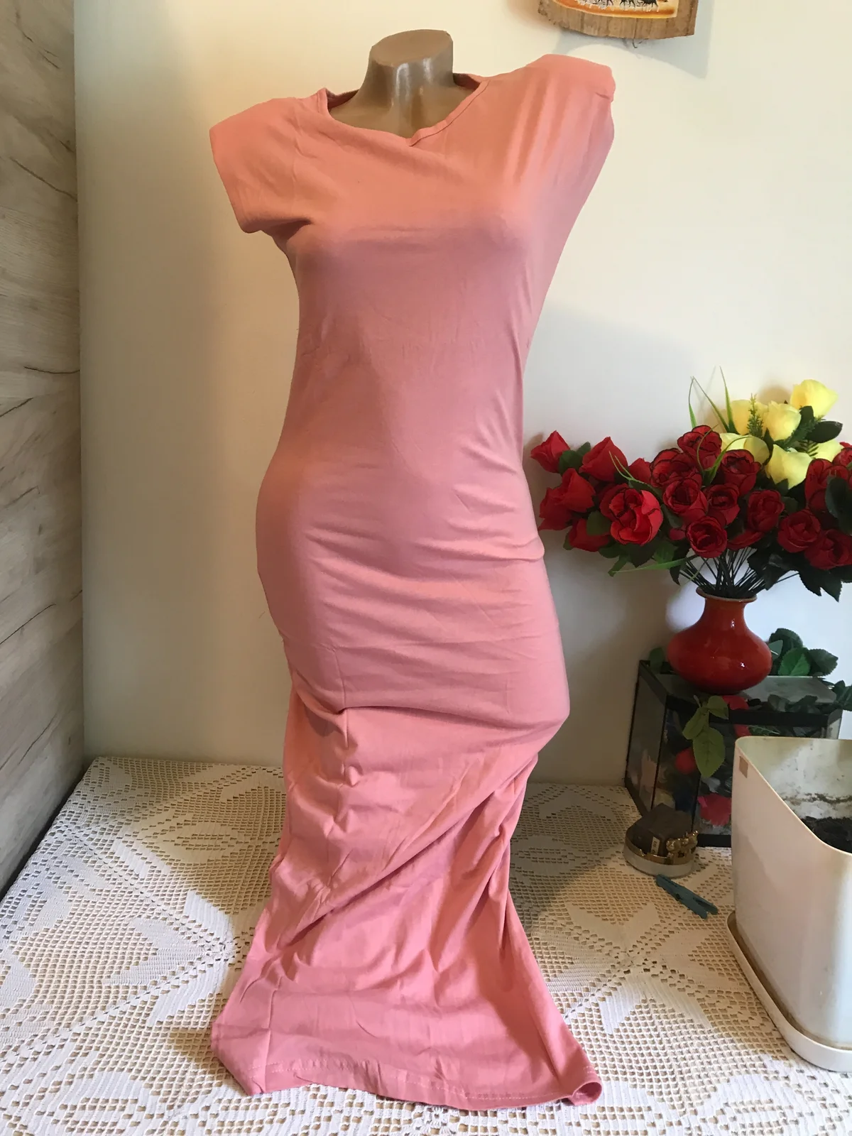 Nova GTS roze midi sa naramenicama S