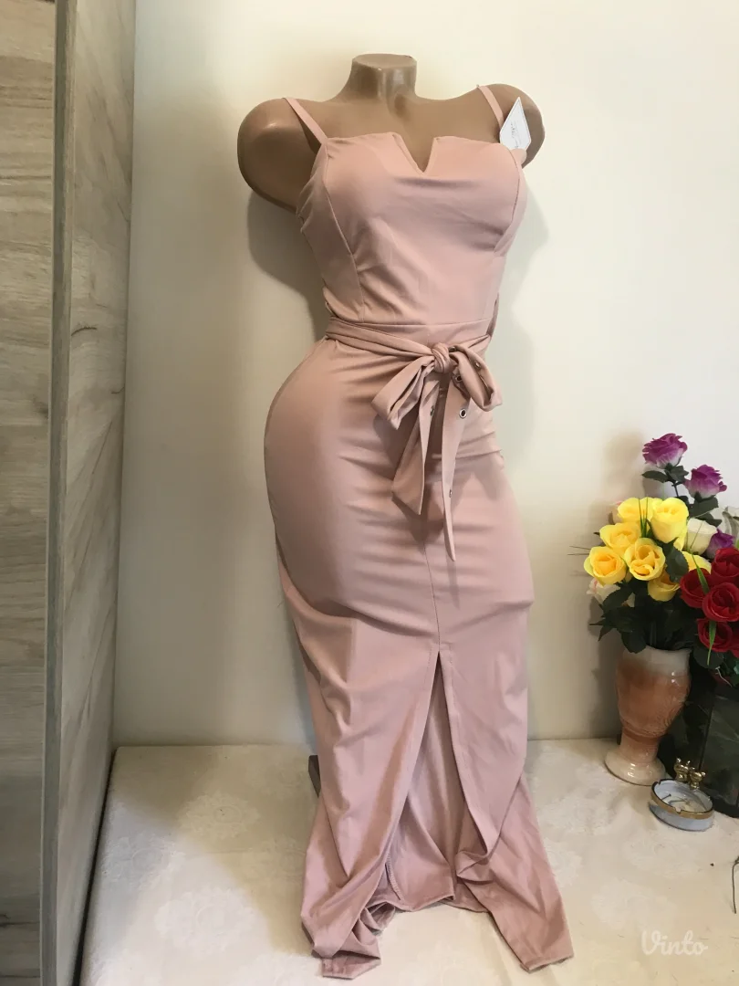 Nova Style roze midi sa kaisem S/M