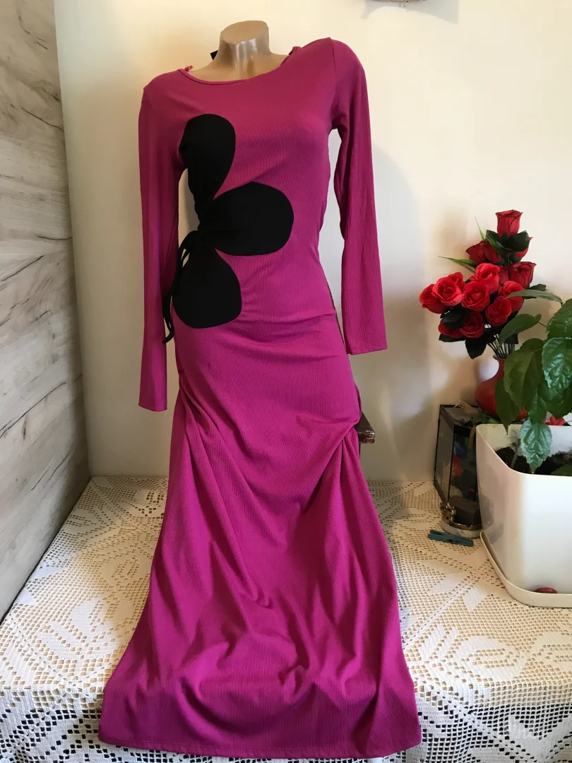 Nova Srce ljubicasta crni cvet u struku S/M