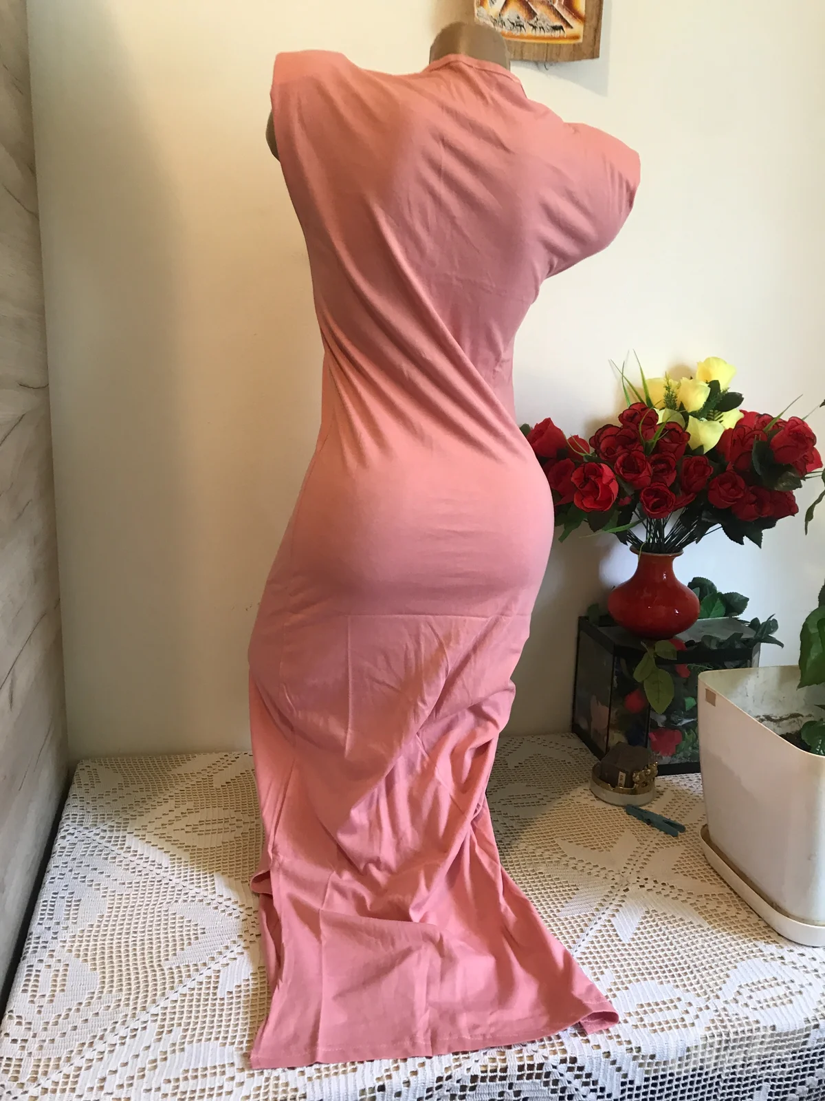 Nova GTS roze midi sa naramenicama S
