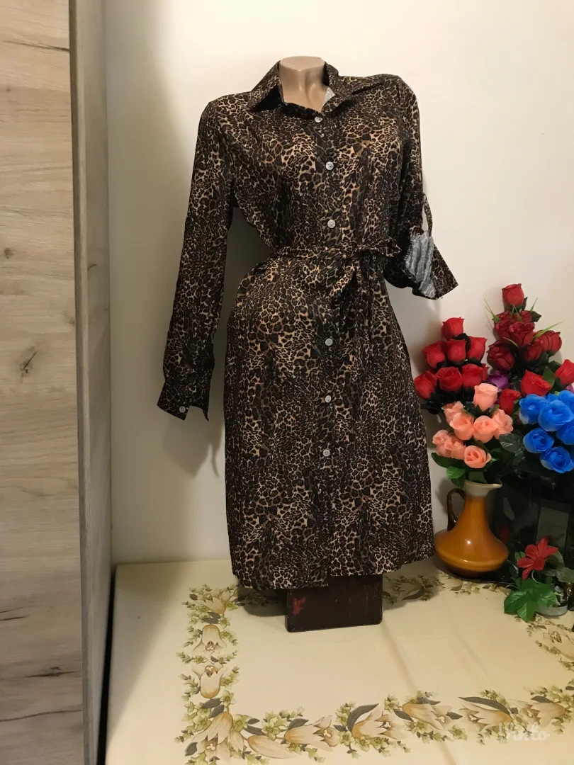 Nova leopard kosulja haljina M
