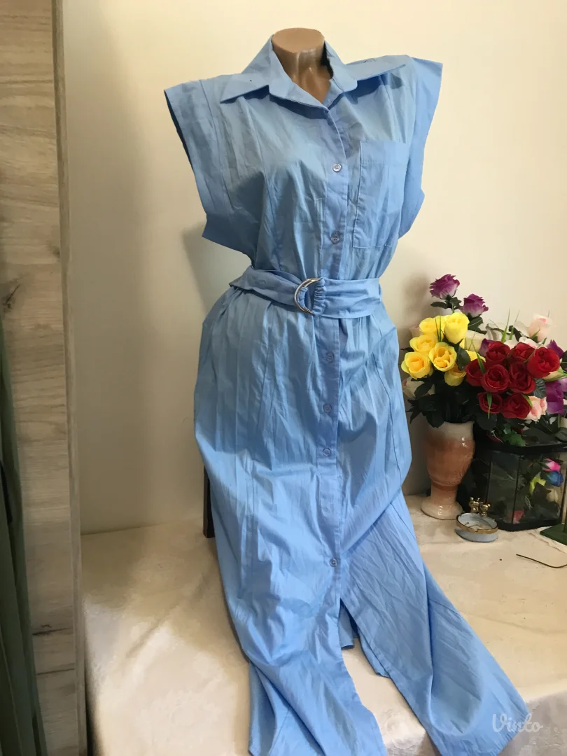 Nova MS plava kosulja haljina M/L