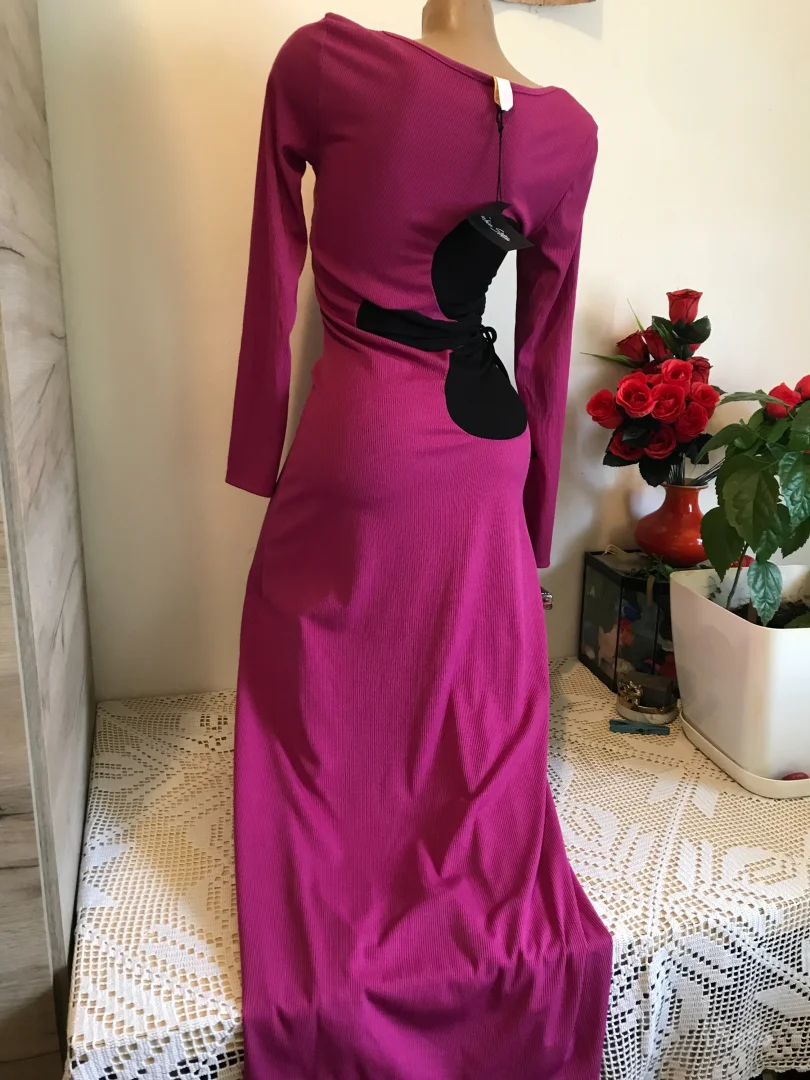 Nova Srce ljubicasta crni cvet u struku S/M