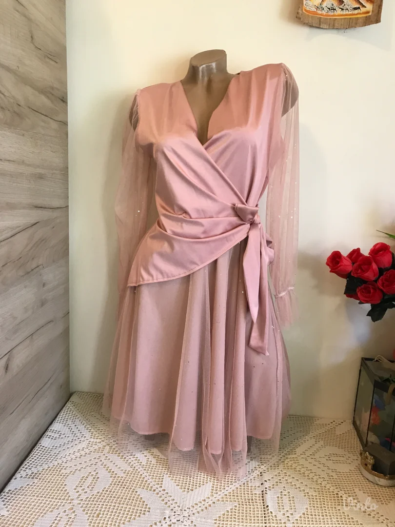 Nova roze od tila sjajne tackice S/M