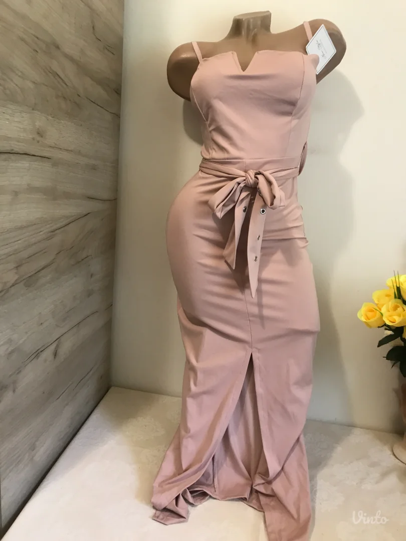 Nova Style roze midi sa kaisem S/M