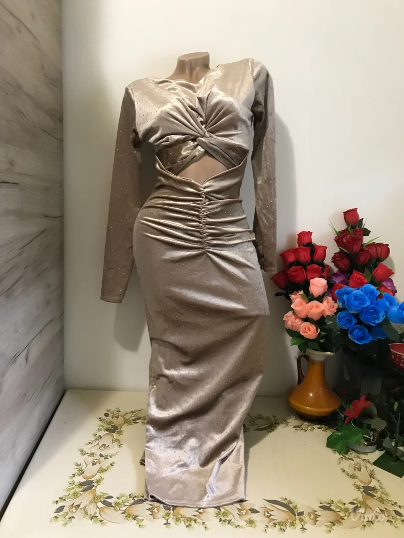 Nova krem plisana sa sitnim nitnama S/M