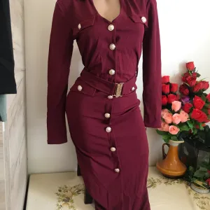 Nova Banna bordo zlatni dugmici S/M