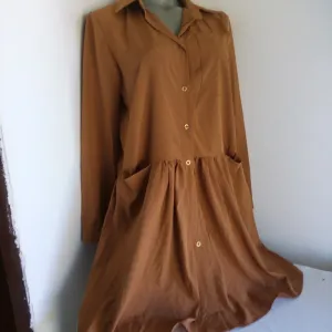 Nova F-18 braon kosulja haljina sa dzepovima M/L