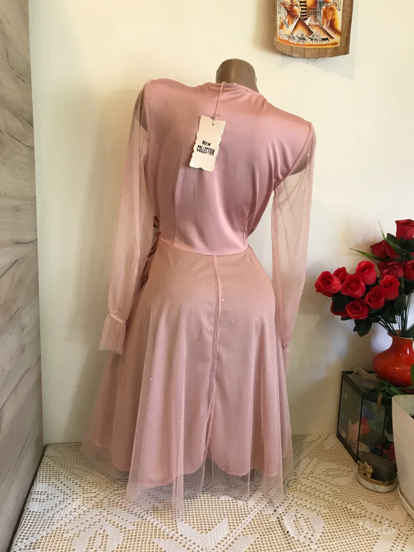 Nova roze od tila sjajne tackice S/M