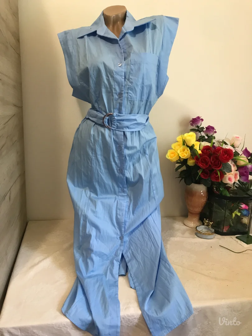 Nova MS plava kosulja haljina M/L