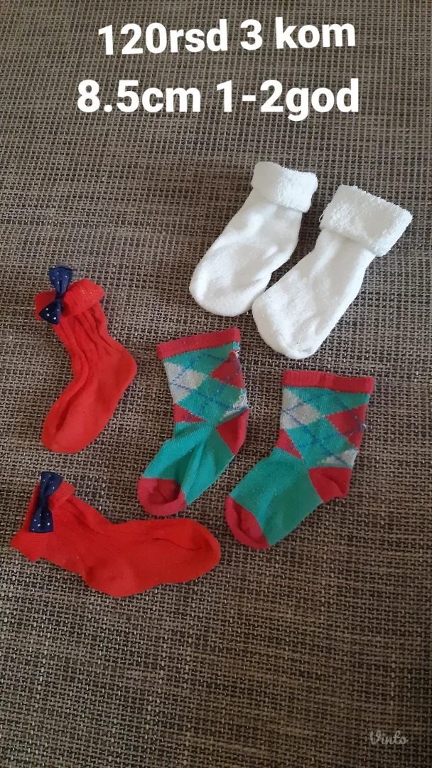 Dečje čarapice – set od 3 para