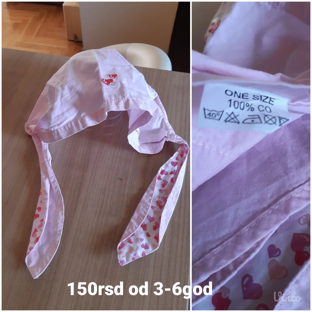 Dečija letnja marama/kapica sa vezivanjem