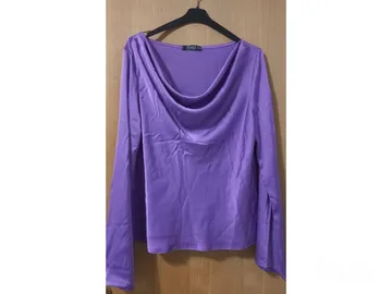 Ljubičasta bluza od saten svile