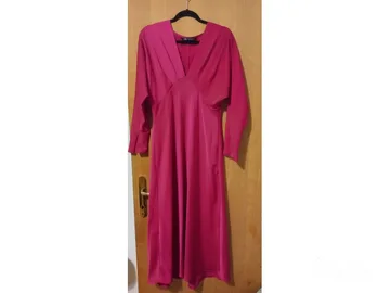 Pink ZARA saten svečana haljina NOVA