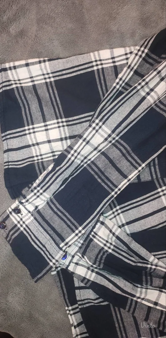 Teget karirana ženska košulja - Terranova