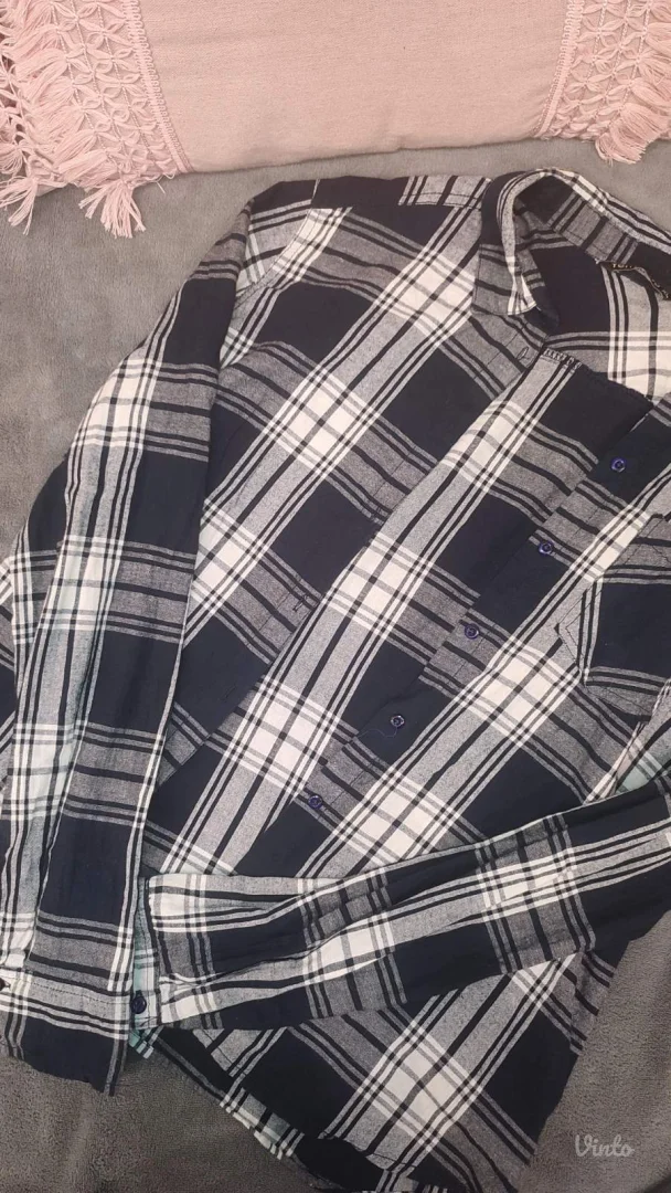 Teget karirana ženska košulja - Terranova