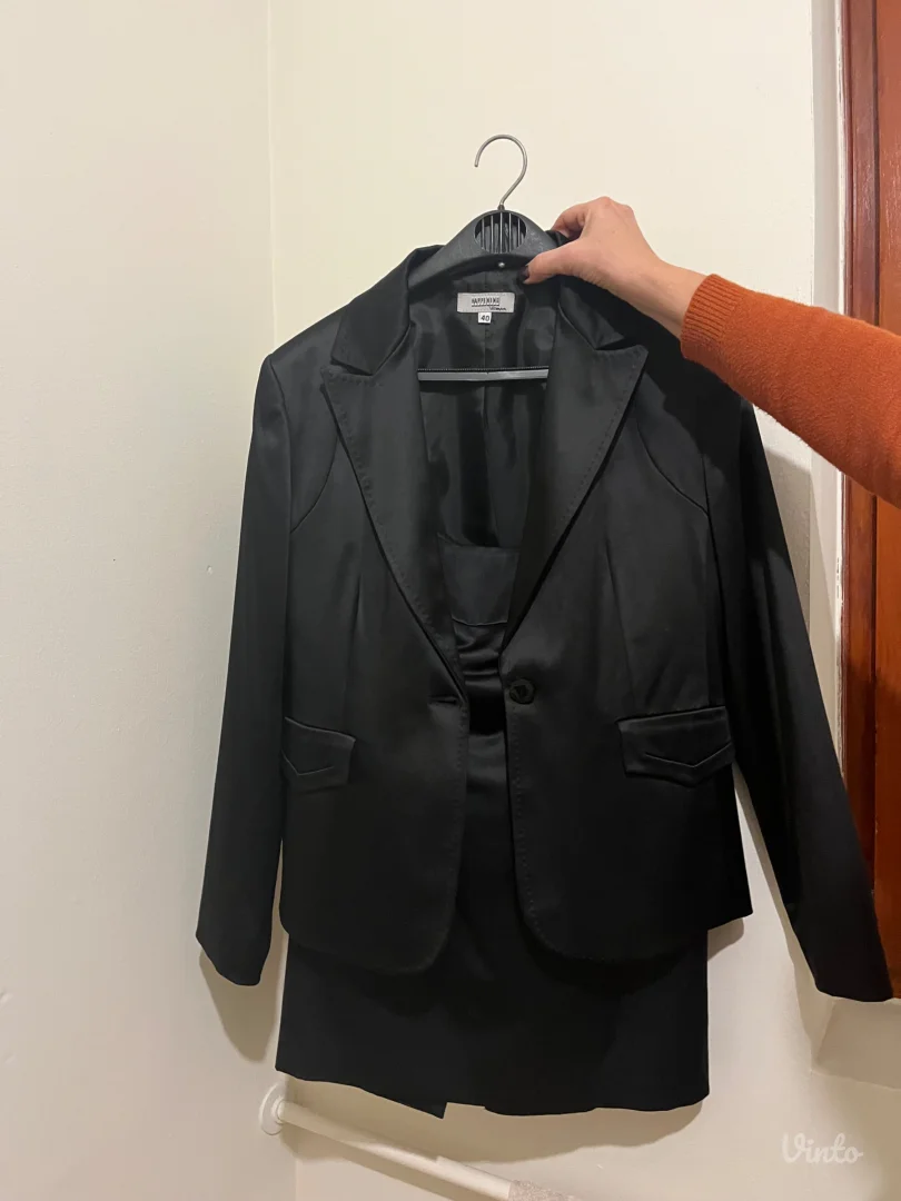 Satenski komplet sako i suknja