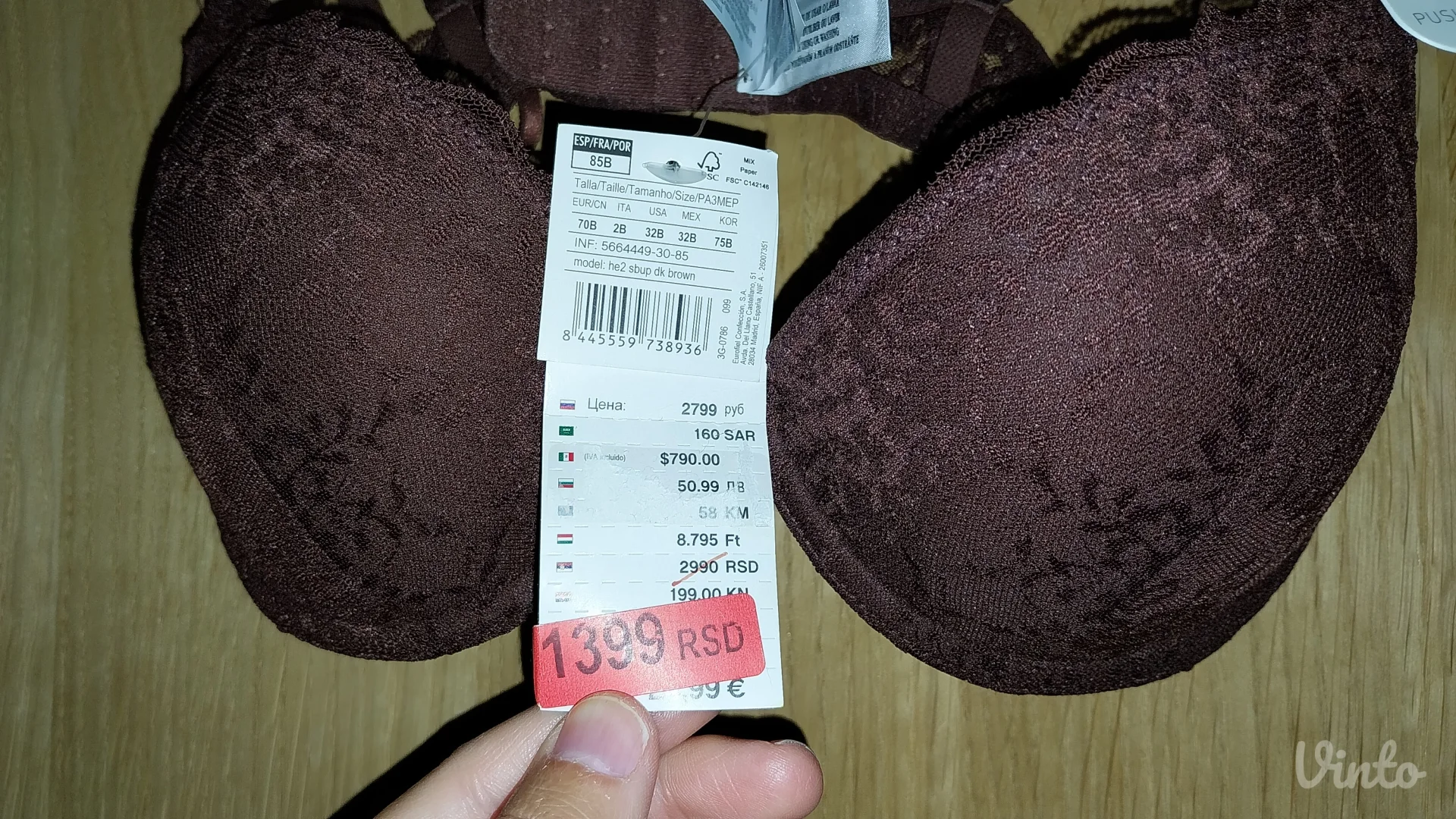 Novi Women'Secret WS - 85B ženski push-up brushalter/grudnjak