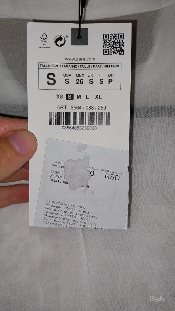 Zara - nova košulja/majica/bluza S veličina