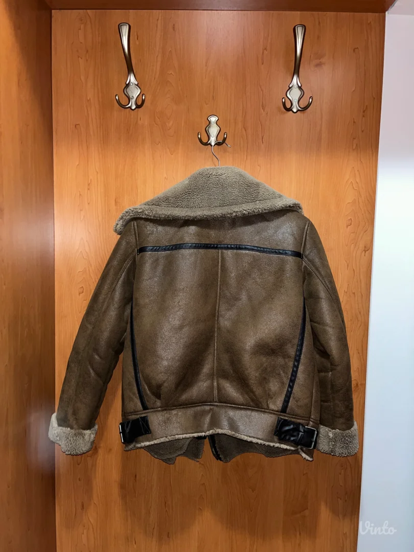 Ženska braon zimska jakna