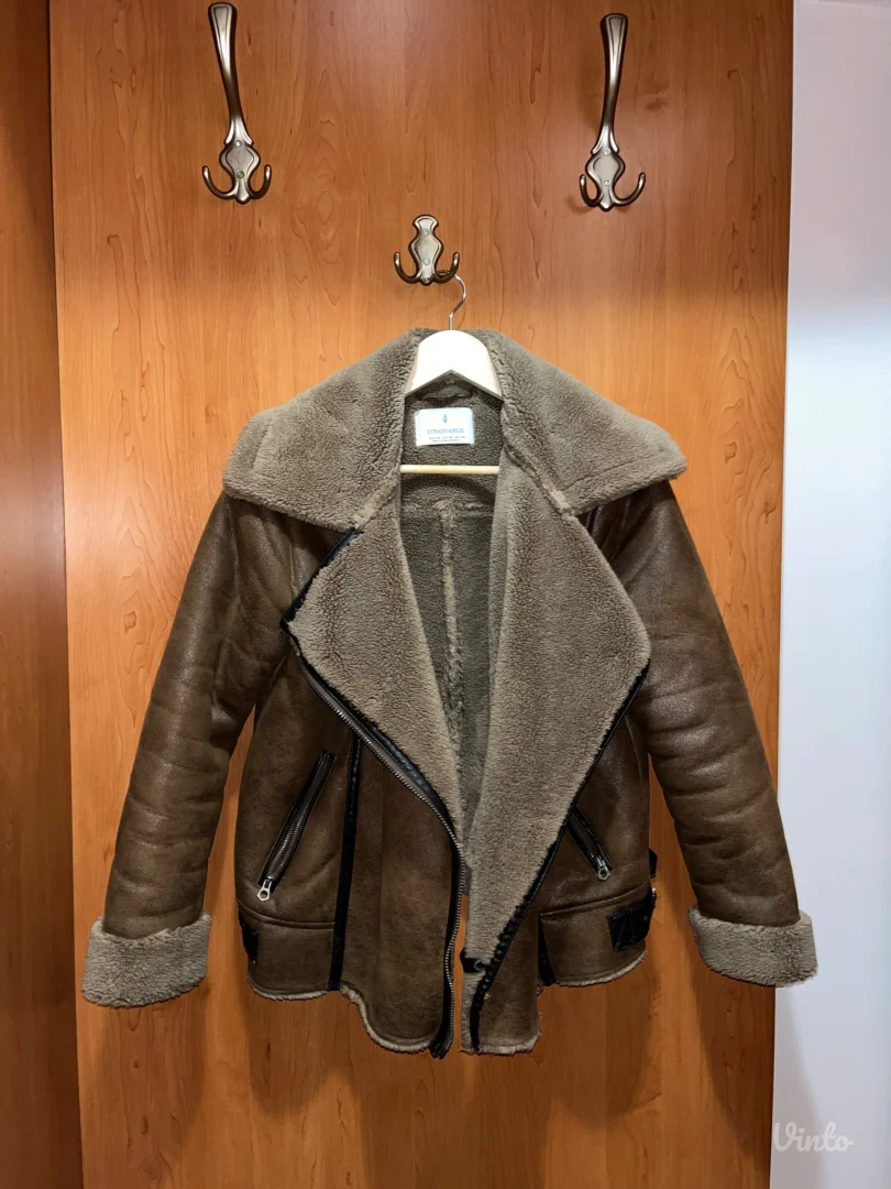 Ženska braon zimska jakna