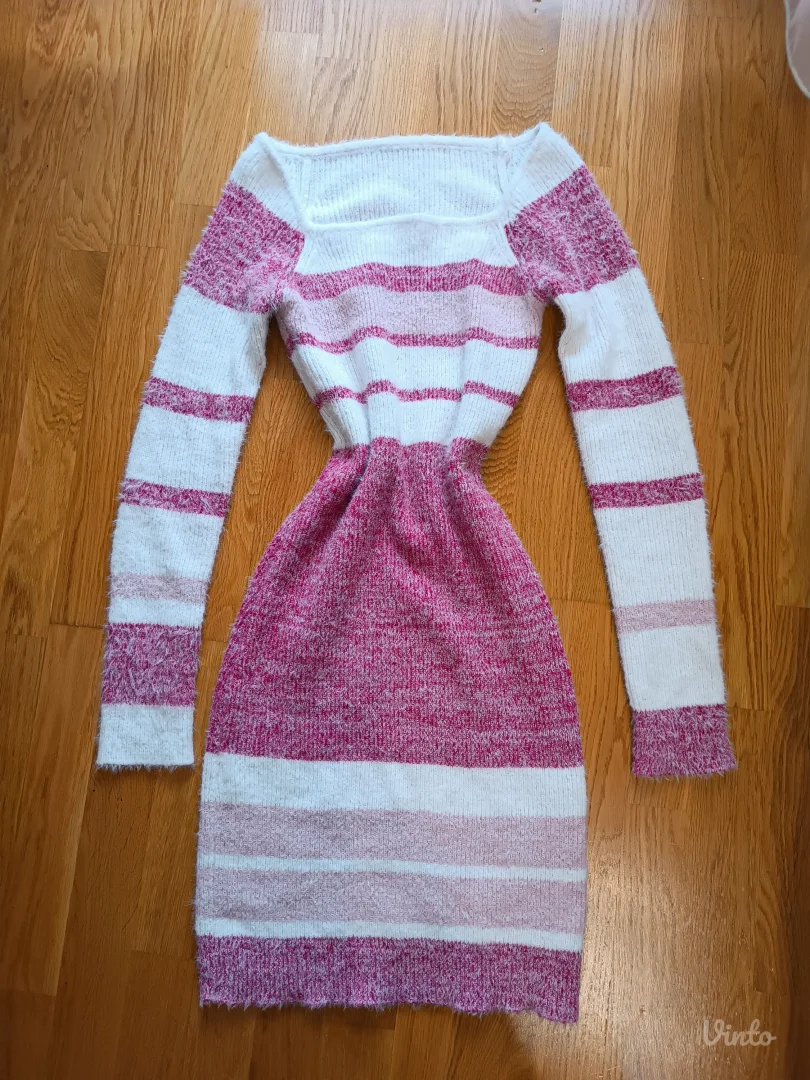 Shein prugasta zimska haljina