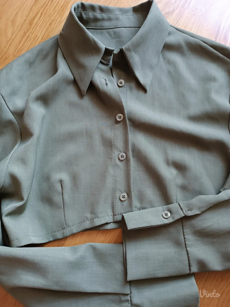 Crop maslinasta košulja S