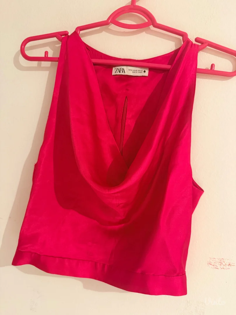 Zara pink satenski top