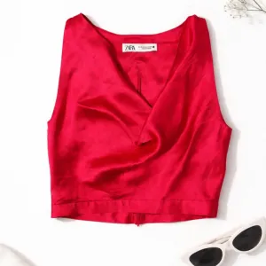 Zara pink satenski top