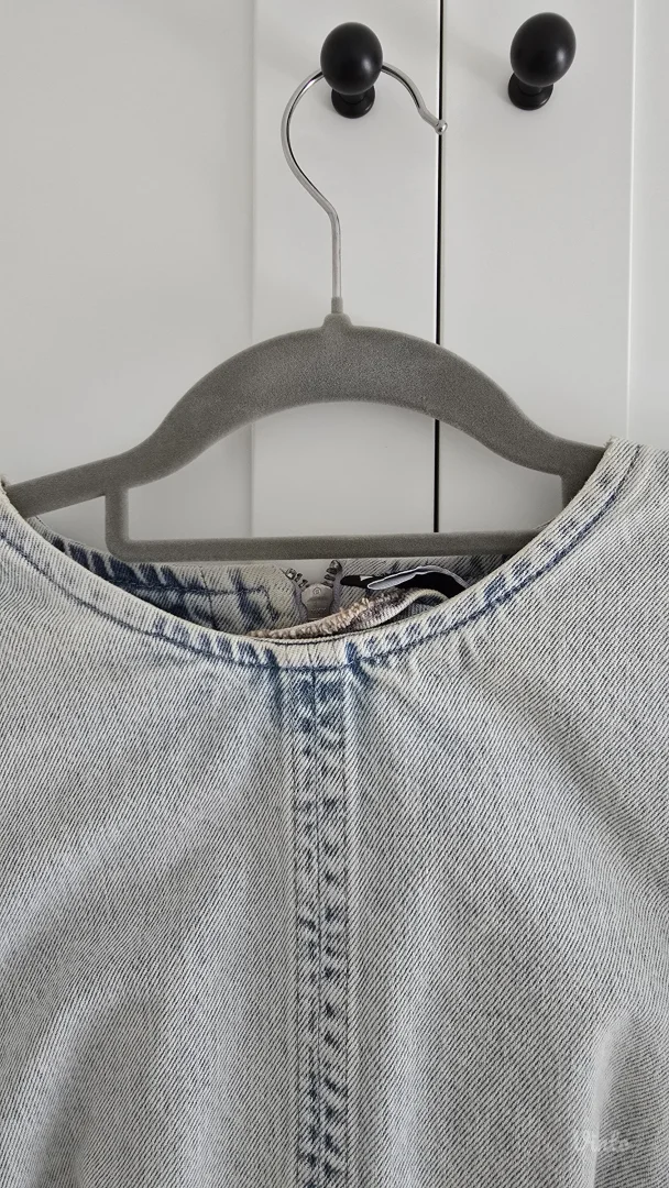 Zara teksas crop top