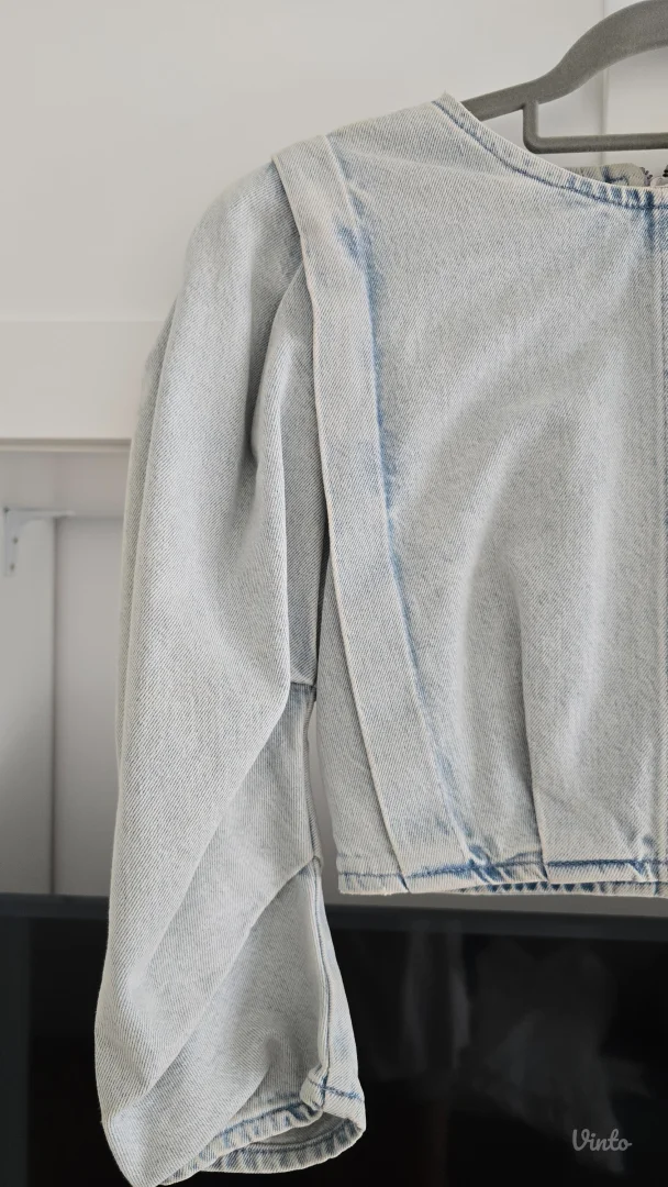 Zara teksas crop top