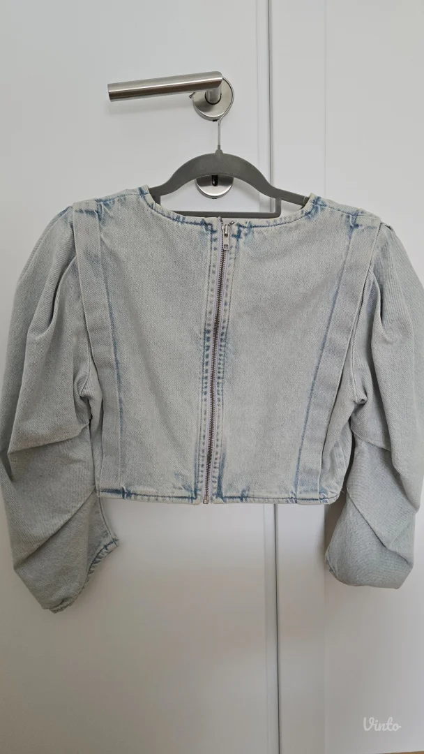 Zara teksas crop top