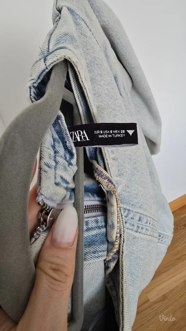 Zara teksas crop top