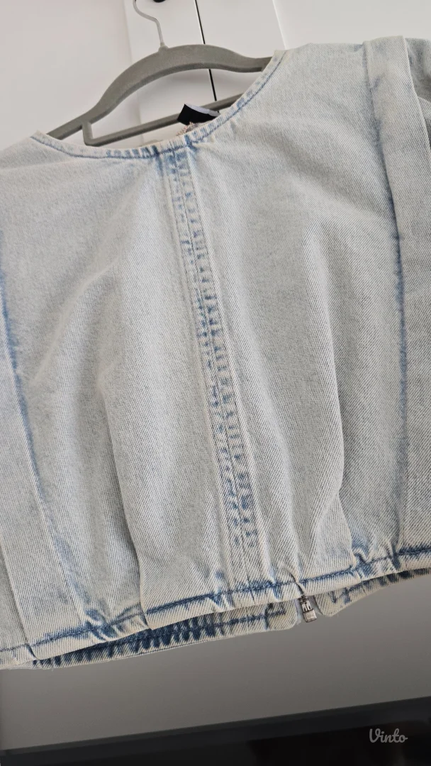 Zara teksas crop top