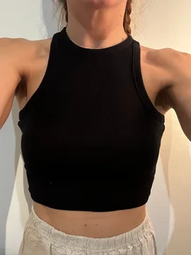 Top H&M majica bez rukava | Crna | XXS