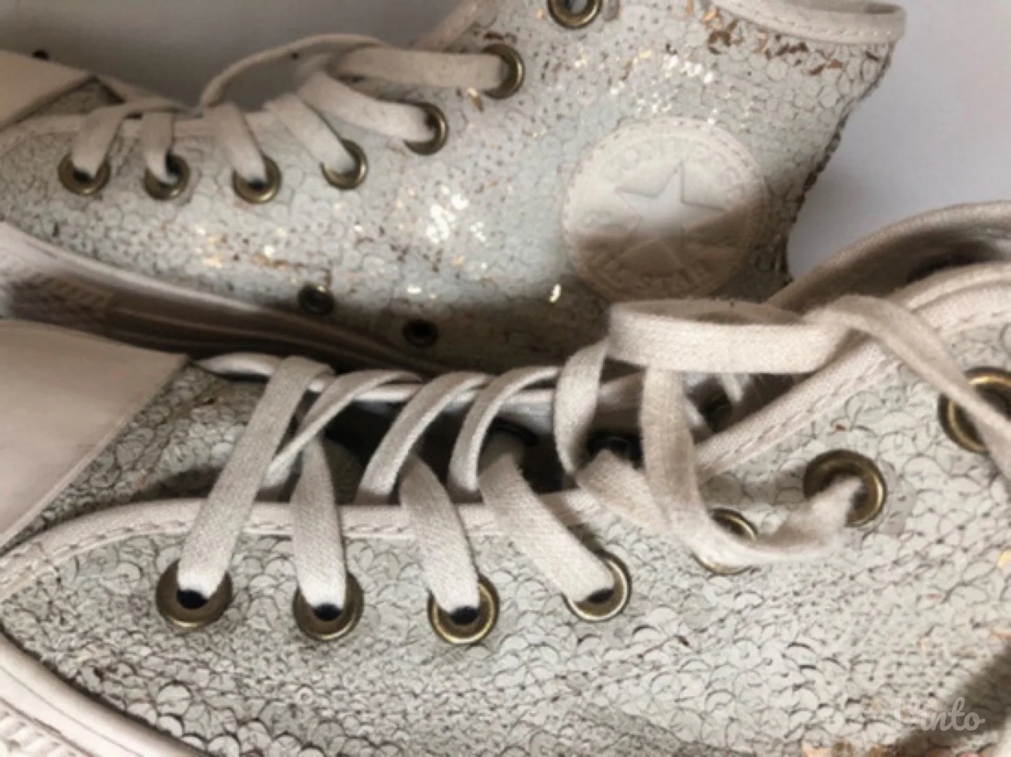 Converse krem svetlucave patike