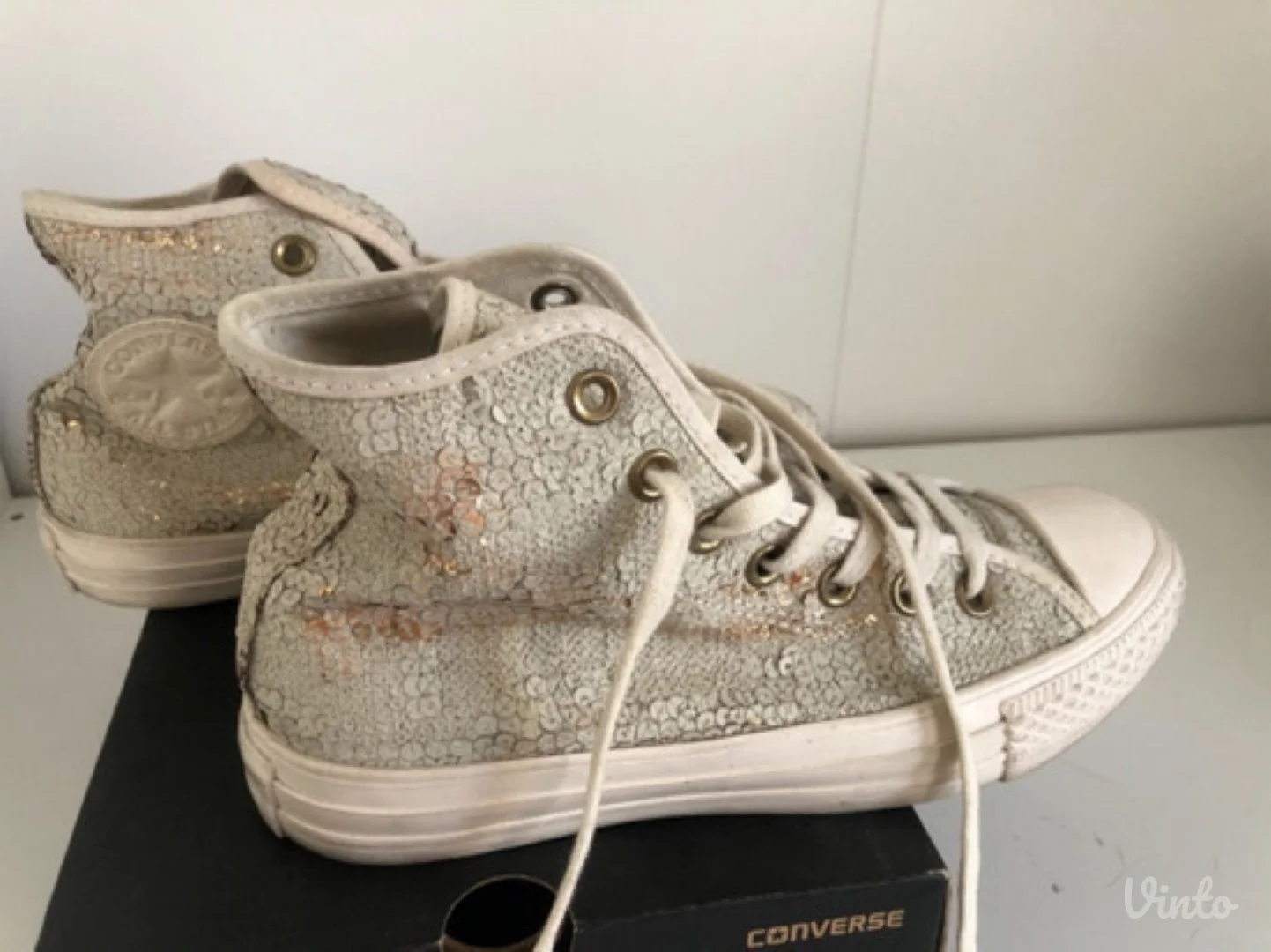 Converse krem svetlucave patike