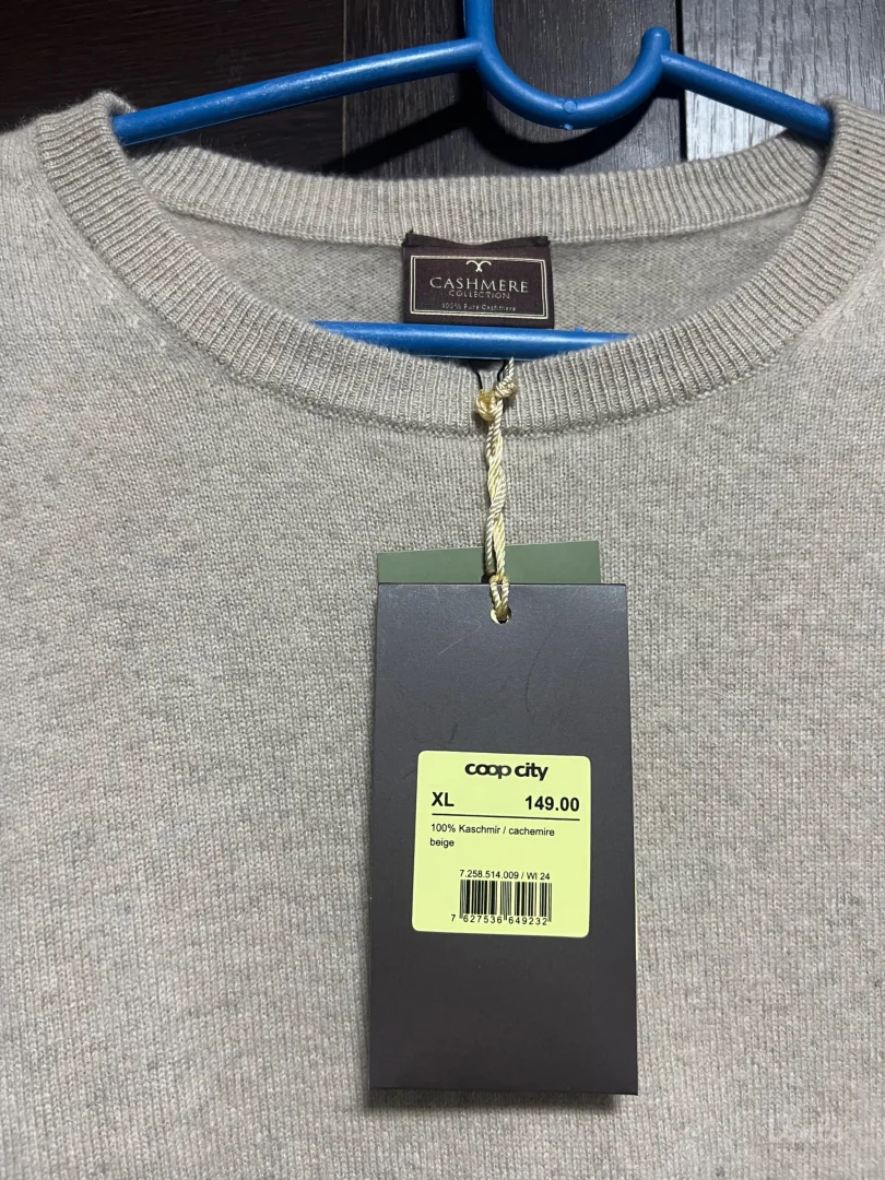 NOV 100% kašmir muški džemper XL sa etiketom