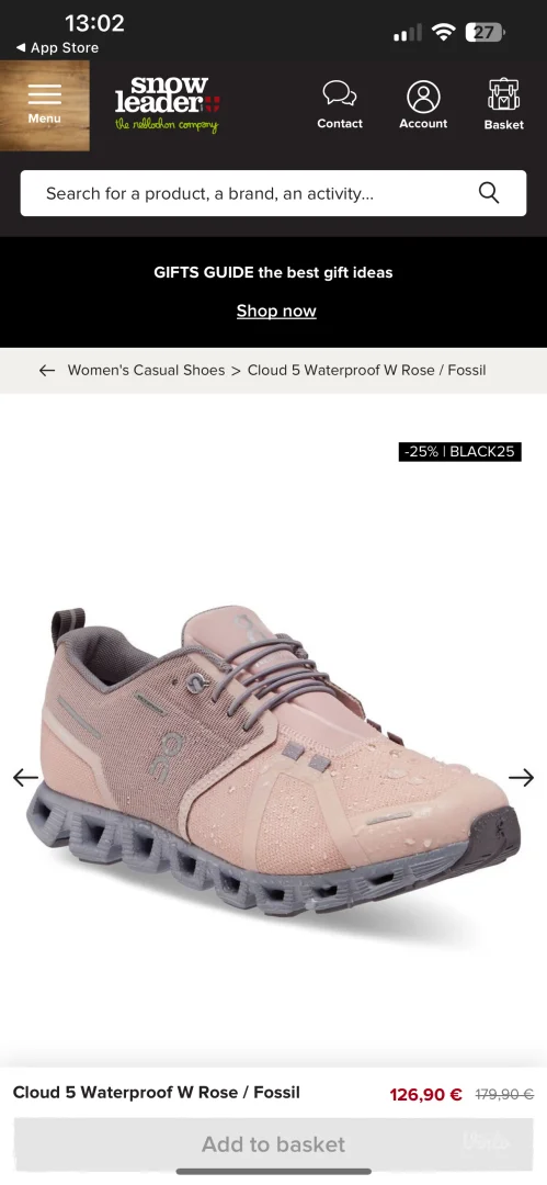 Cloud 5 Waterproof W Rose / Fossil POTPUNO NOVE SA ETIKETOM