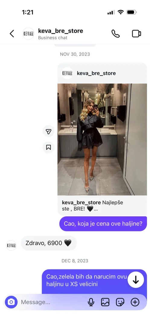 Haljina crna